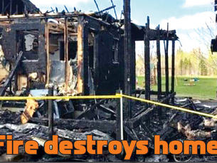 Fire destroys home