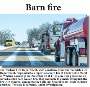 Barn fire