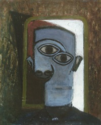 Portrait de Pablo Picasso au mirroir, 1939. Dora Maar