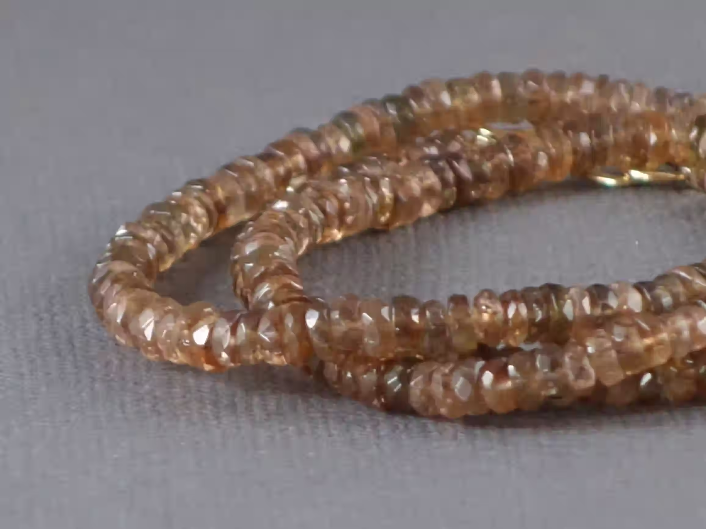 Andalusite Necklace with 14k Gold Clasp, Beaded Andalusite Necklace, 18 inches, 