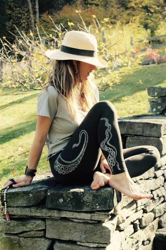 Thumbnail: Grey Octopus Leggings - Kava Threads