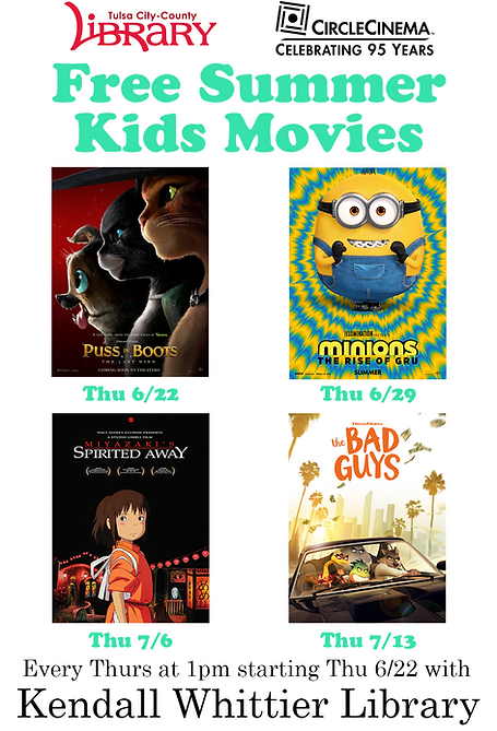 FREE Summer Kids Movies with Kendall Whittier Library