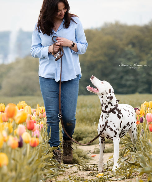 Laetitia et son chien Rackham