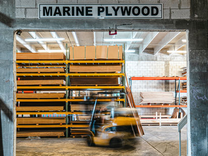 Okoume marine plywood sheets used in boat building