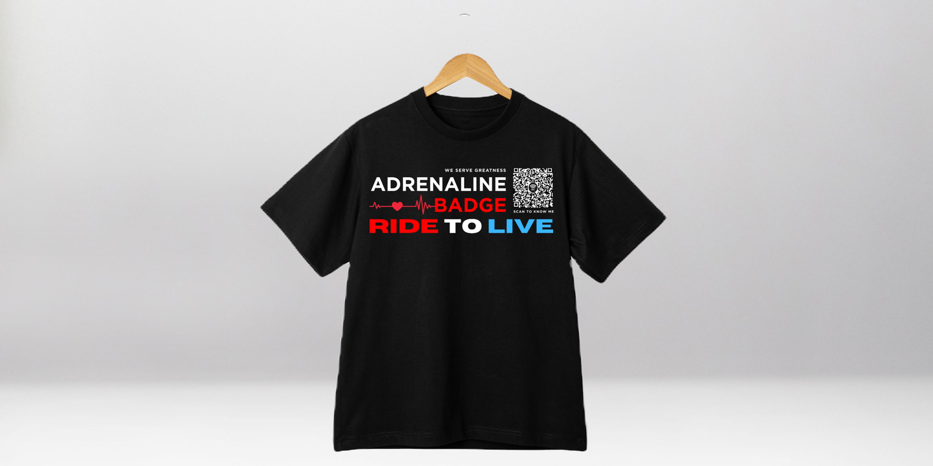 Ride To Live - Adrenaline Badge T-Shirt