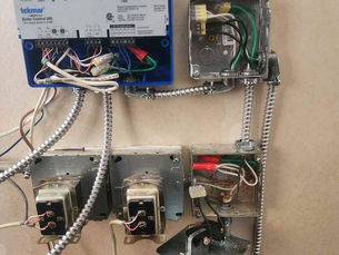 Hydronic reset control wired open during commissioning on a Colorado boiler system