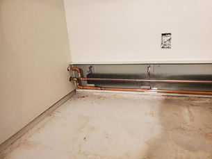 Hot water fin-tube baseboard heating in a Lakewood, Colorado home
