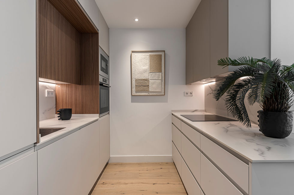 Cocina moderna y minimalista, diseño elegante