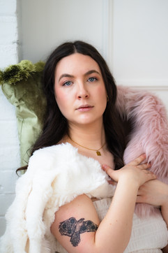 Creative studio portrait of a woman, part of a licensed portrait series by Lisa McGowan available on Cavan Images.