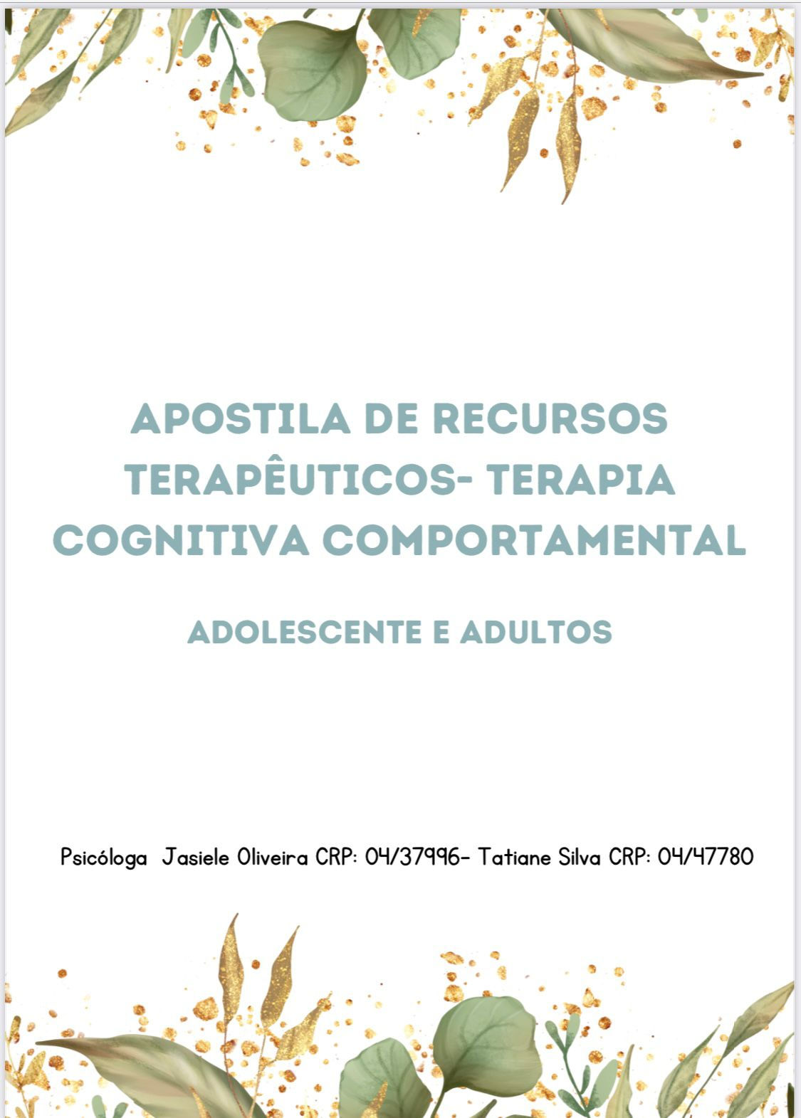 E-book Recursos para adolescente e adultos