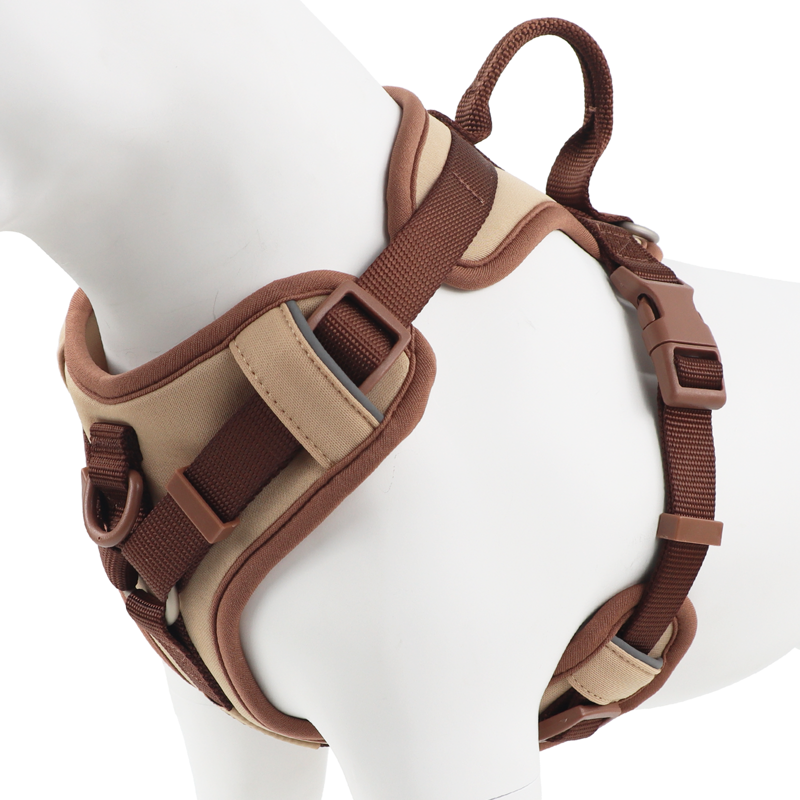 New Chocolate color luxury Dog Harness no pull for large Small dogs Adjustable C