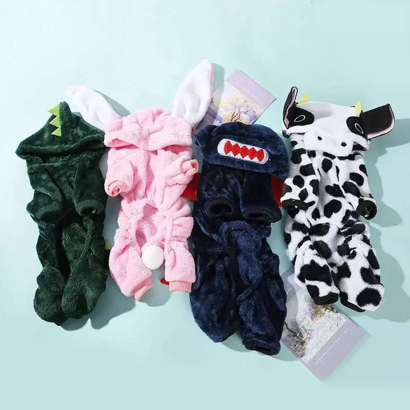 Fleece Dog Clothes Cosplay Pet Hoodies Winter Warm Dog Coat Jacket For Small Dog