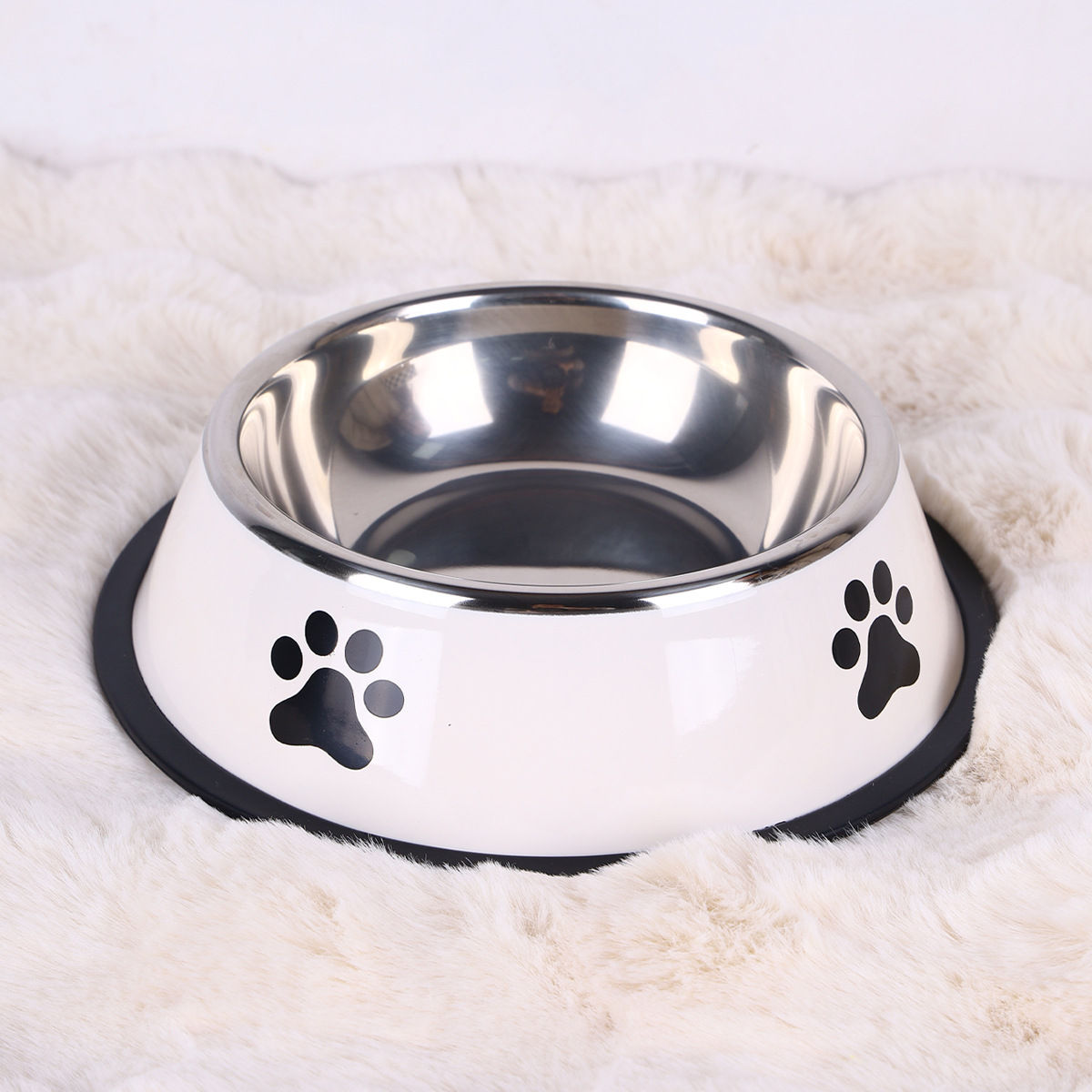 Stainless steel large capacity pet bowl dog food bowl multiple specifications an