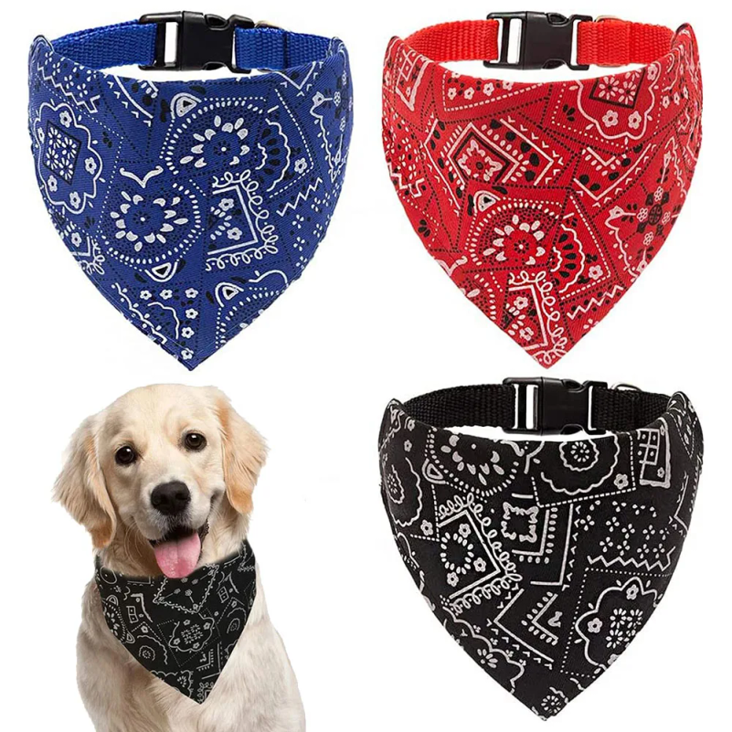 Dog Collar Bandana Scarf Collar Adjustable Dog Bandanas Collar Puppy Cat Neckerc