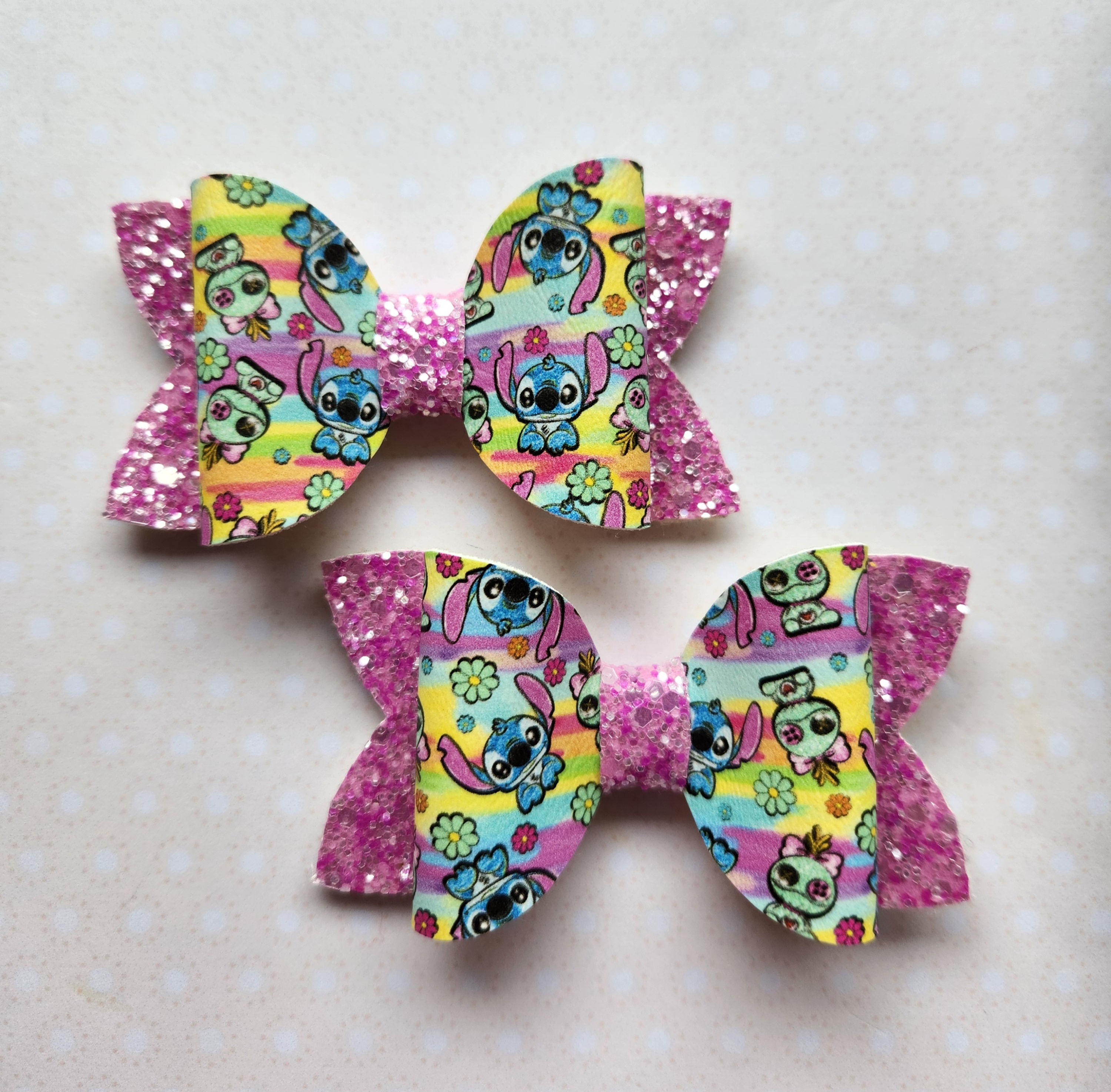 Alien - Hair Bow Pig tail set
