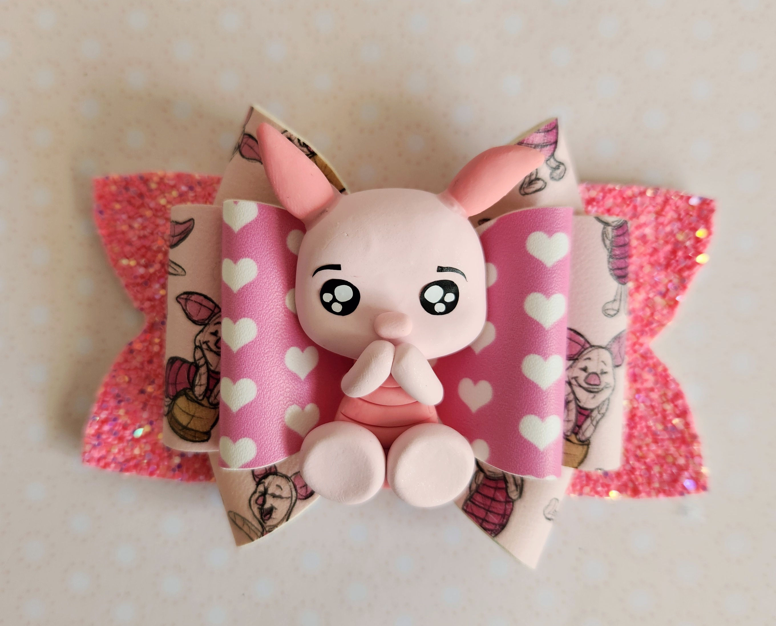 Piggy 2 - Clay Hair Bow