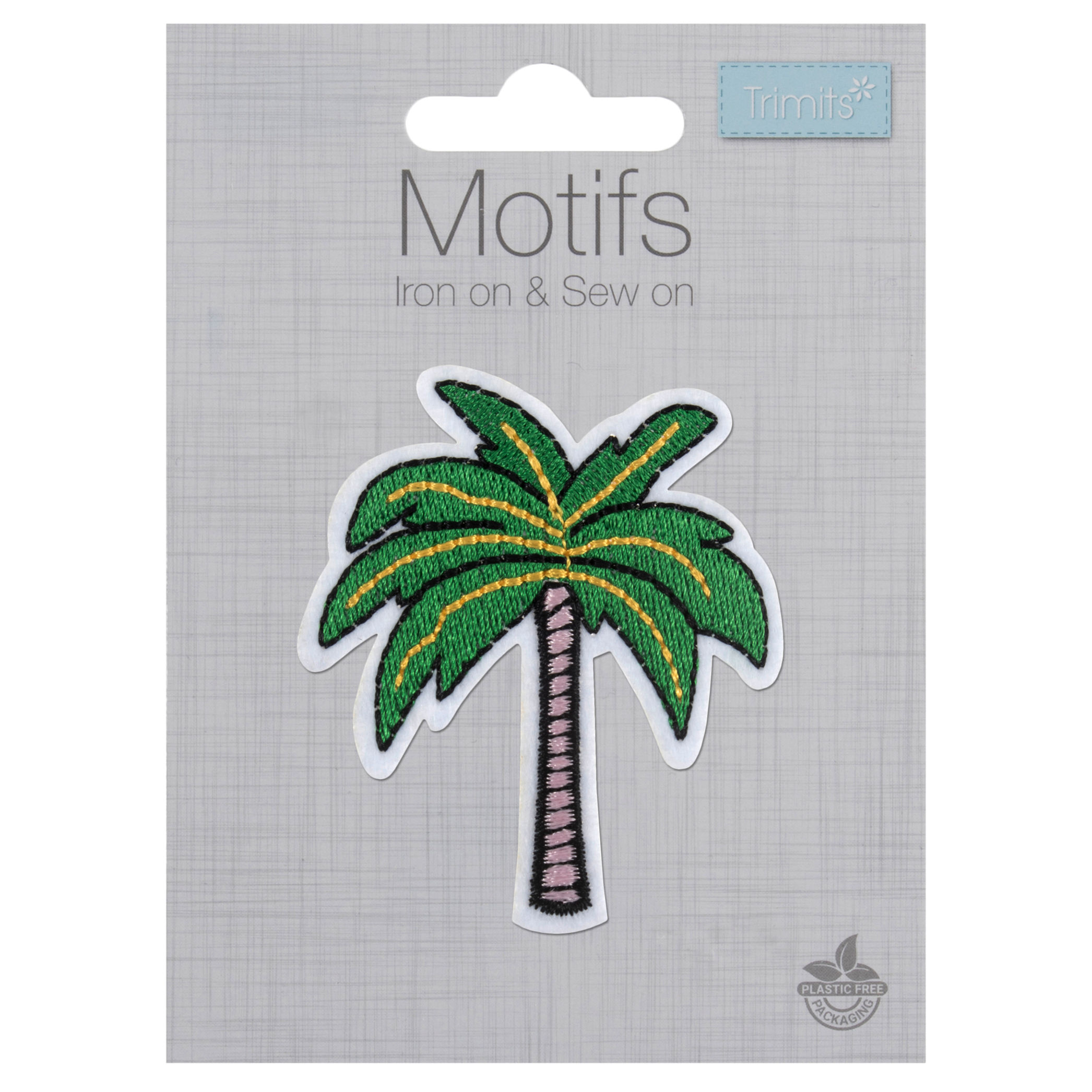 Palm Tree Motif – Iron-On, Sew-On or Stick Patch By Trimits - Craftmania Stock Photo 1
