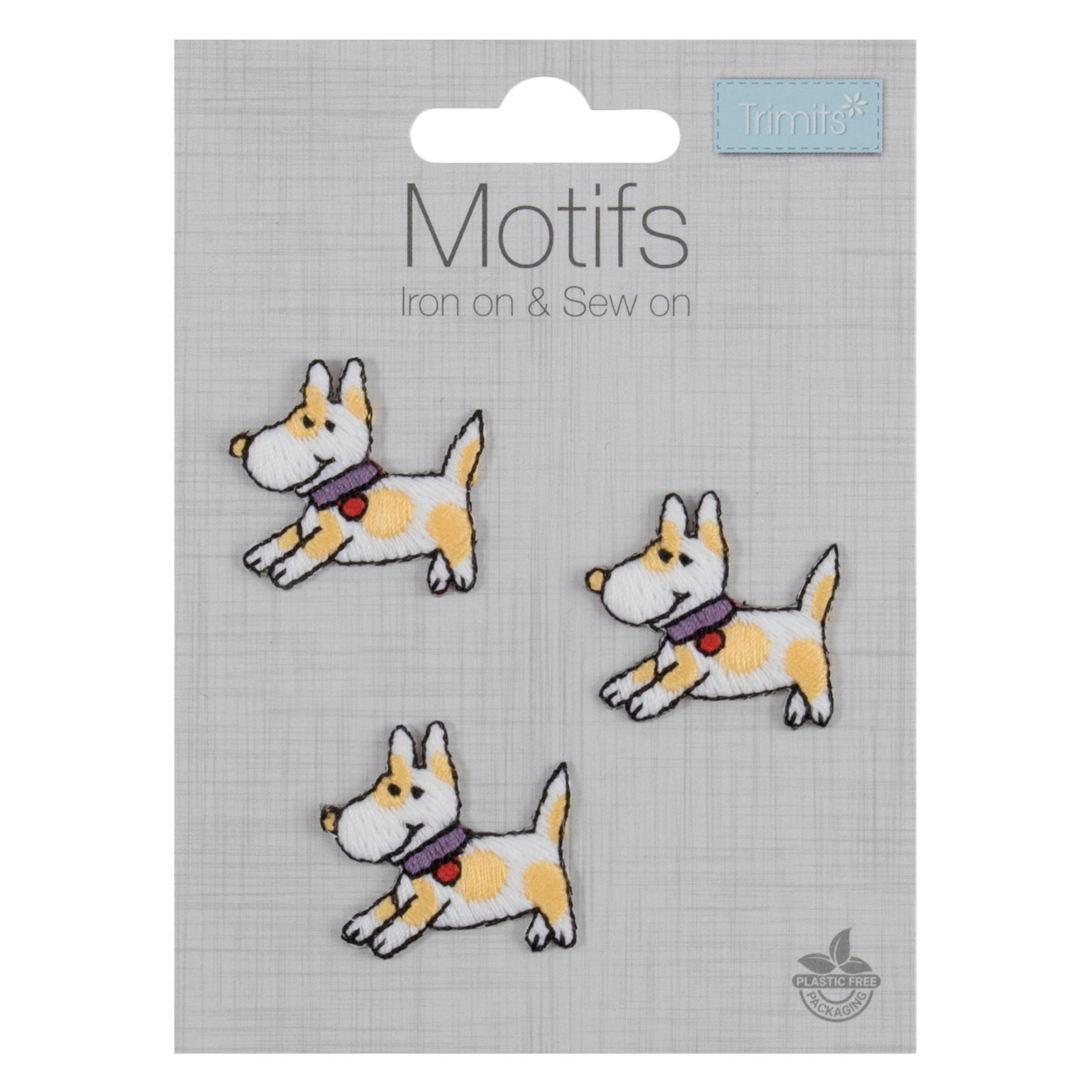 Three Dogs Motif – Iron-On, Sew-On or Stick Patch By Trimits - Craftmania Stock Photo 1