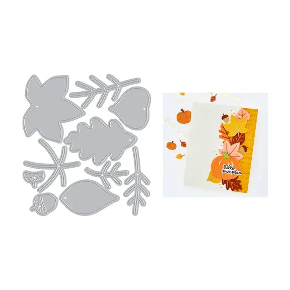 Thumbnail: Lovely Little Leaves Die Set By Hero Arts - Craftmania Stock Photo 2