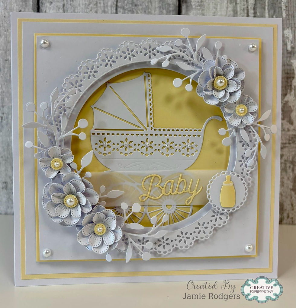 Thumbnail: Daisy Lace Circles Craft Die Set – Mats & Layers Collection By Jamie Rodgers