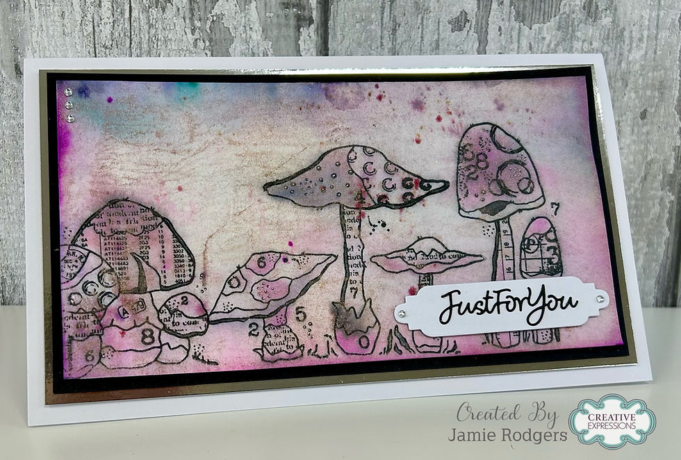 Thumbnail: Woodware Mushrooms A5 Clear Stamp Set by Françoise Read
