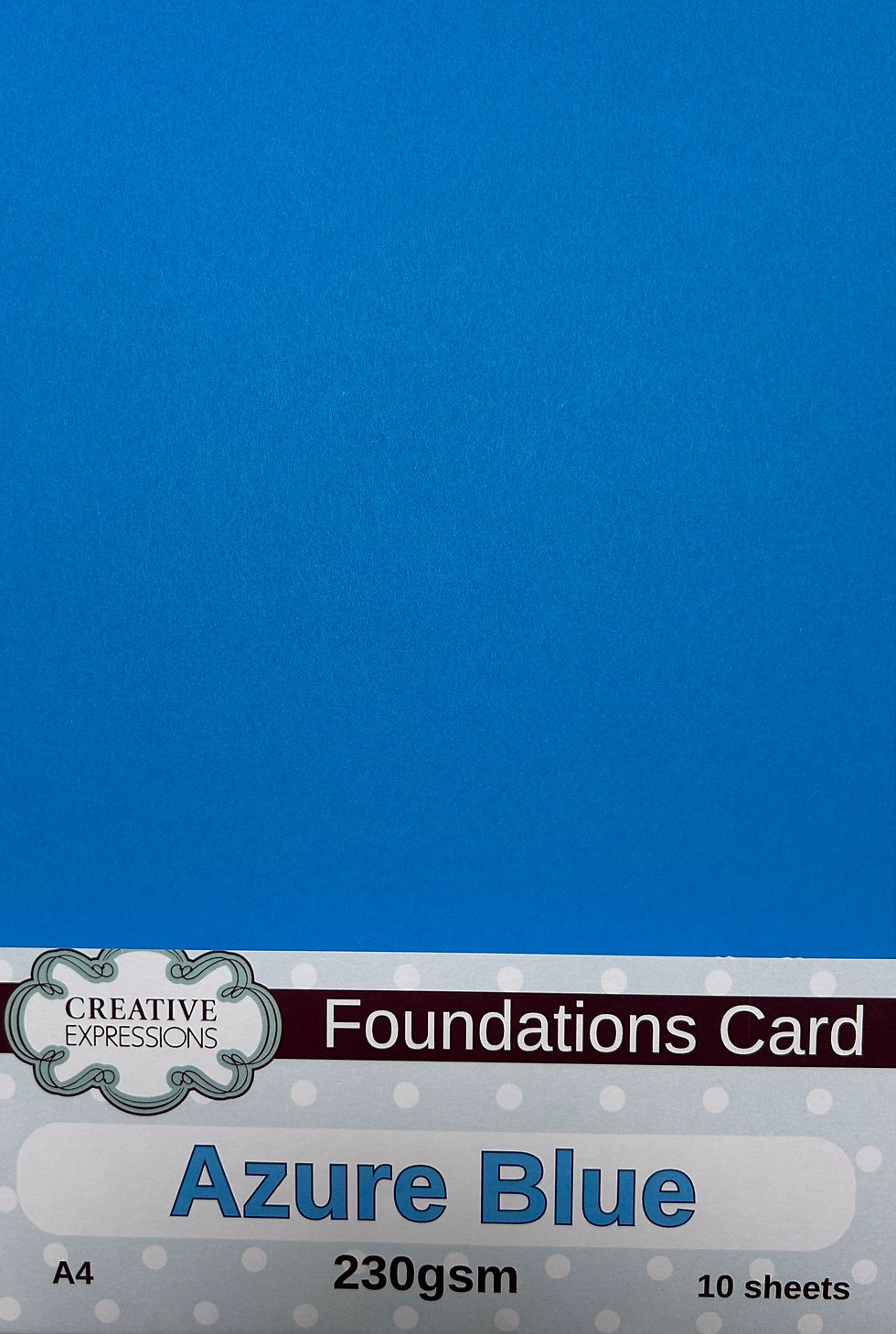 Azure Blue Foundations Card 230gsm A4 10 Sheets by Creative Expressions - Craftmania Stock Photo 1