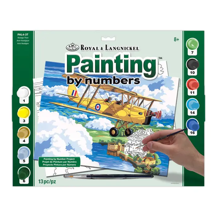 Nostalgic Plane Painting By Numbers 13pc By Royal & Langnickel - Craftmania Stock Photo 1