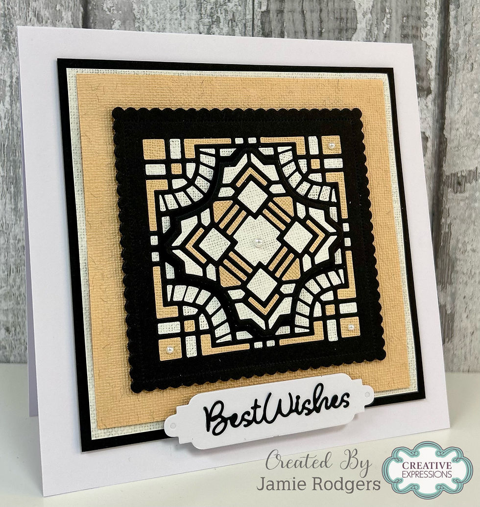 Thumbnail: Ornate Tile Craft Die - Art Deco Collection By Sue Wilson