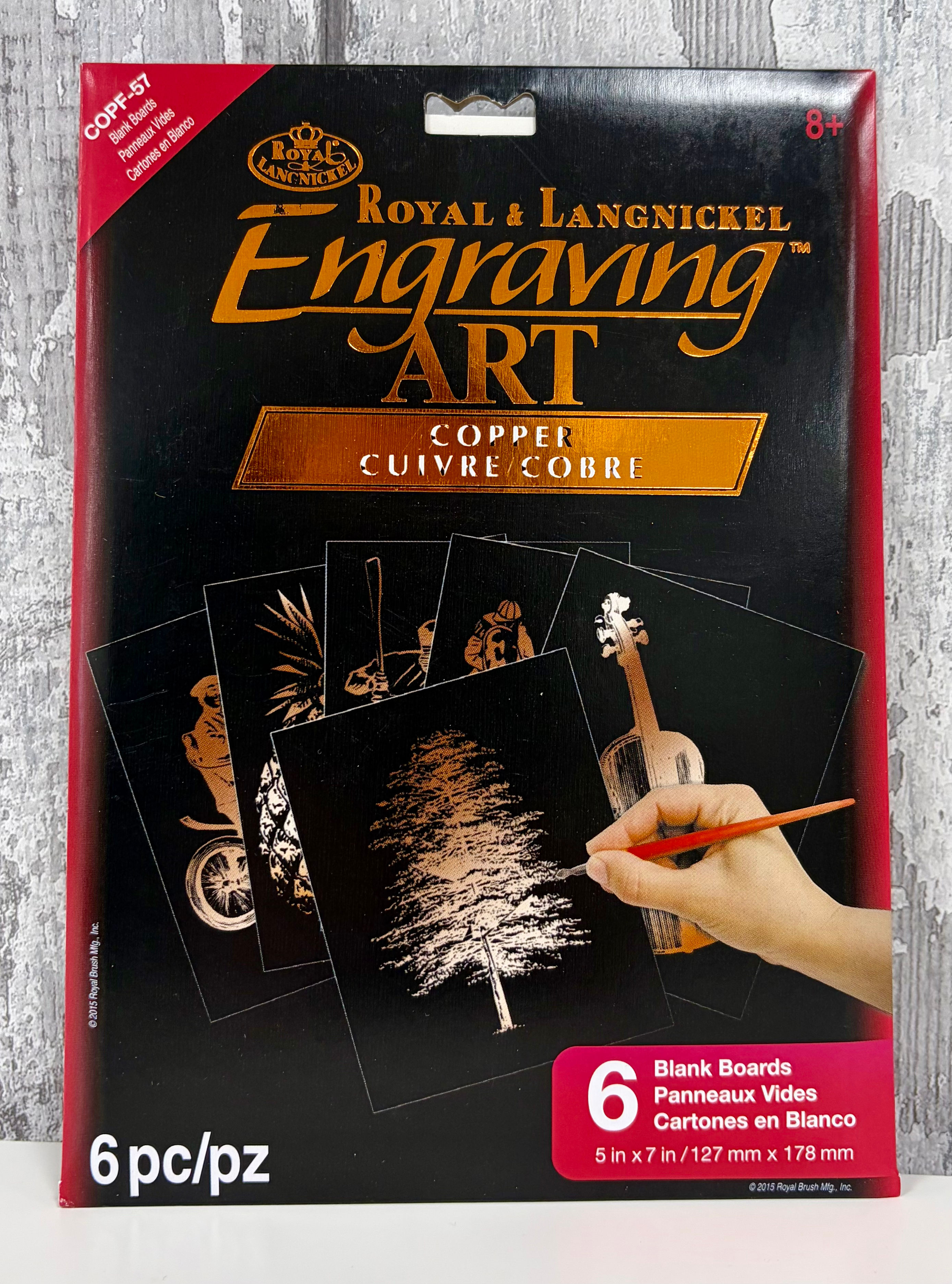 Engraving Art Copper Foil Blank Boards – 6pc Set By Royal & Langnickel - Craftmania Stock Photo 1