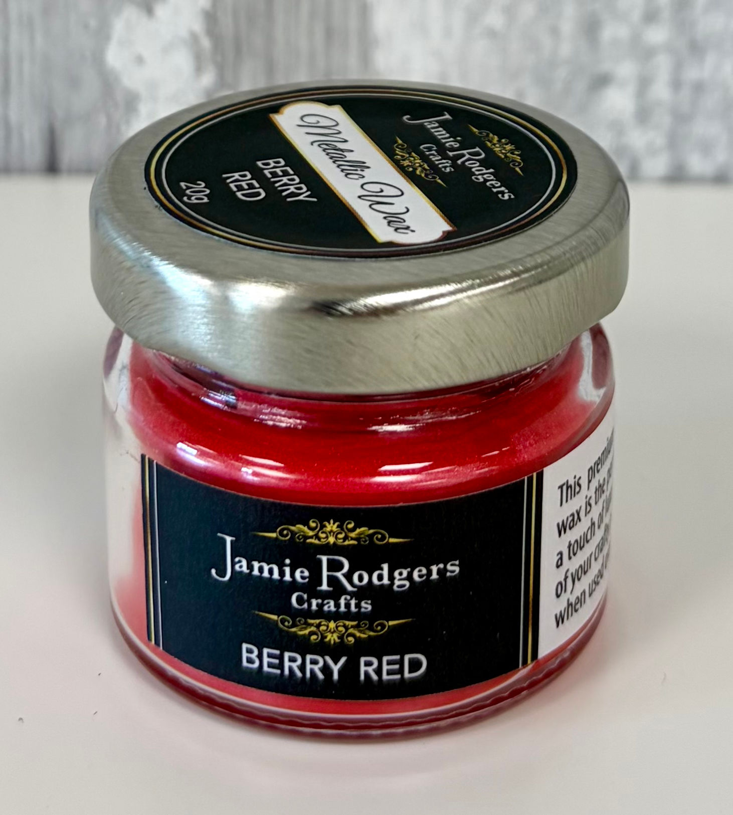 Berry Red - Metallic Wax 20g by Jamie Rodgers Crafts