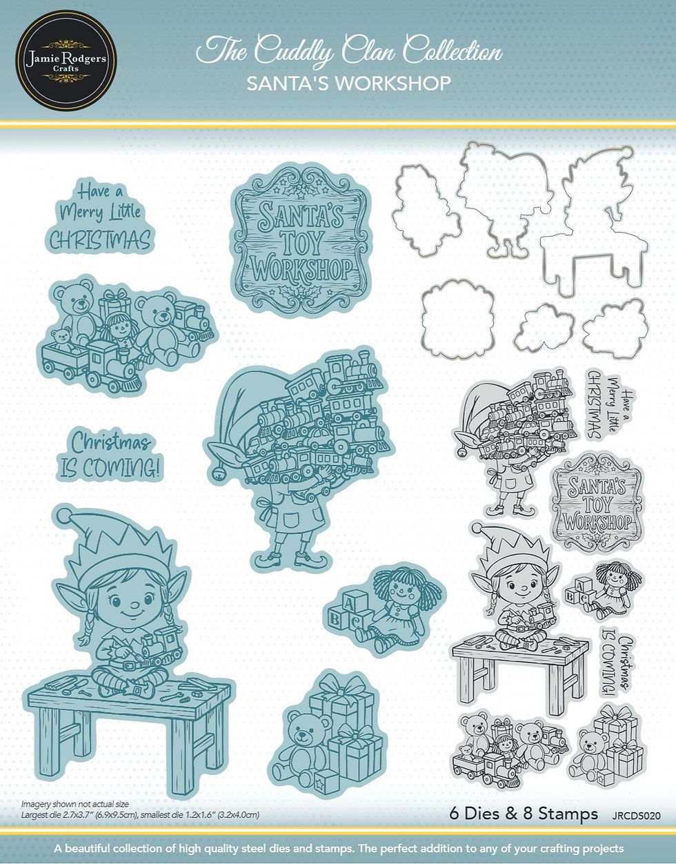 Santa's Workshop Stamp & Die Set – The Cuddly Clan Collection By Jamie Rodgers - Craftmania Stock Photo 1