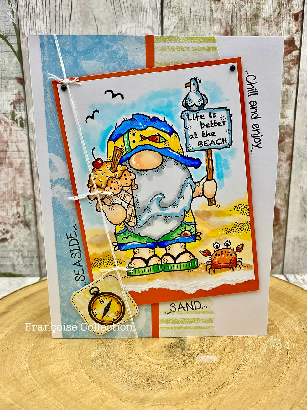 Thumbnail: Woodware Beach Vibes A6 Clear Stamp Set By Françoise Read