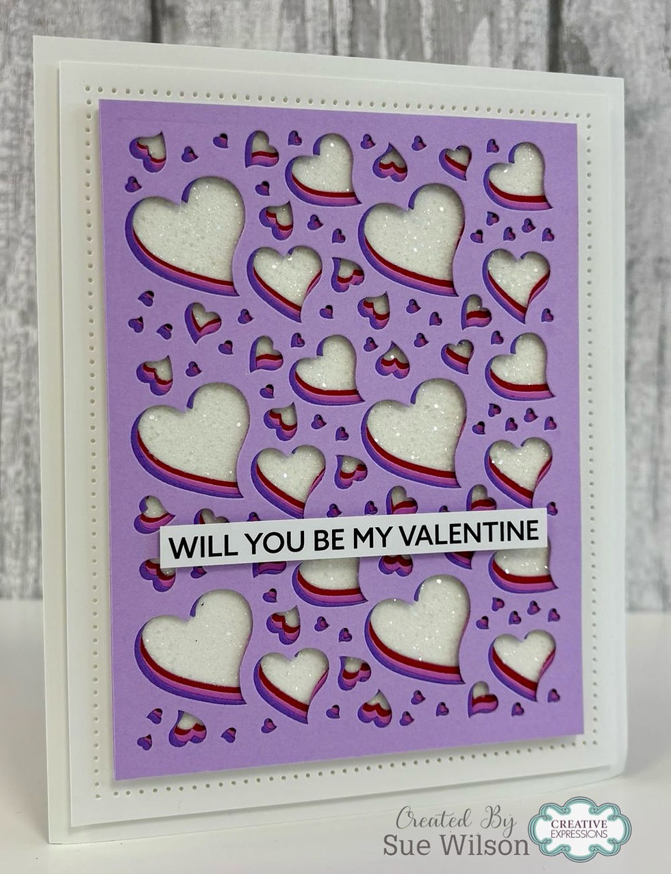 Thumbnail: Heart Background – Craft Dies by Sue Wilson - Creative Expressions