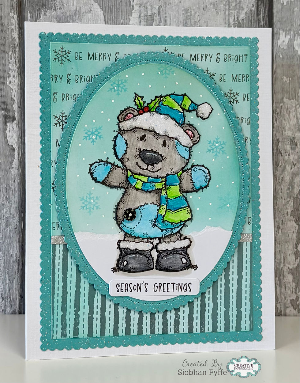 Thumbnail: Woodware Christmas Bertie A6 Clear Stamp Set By Françoise Read