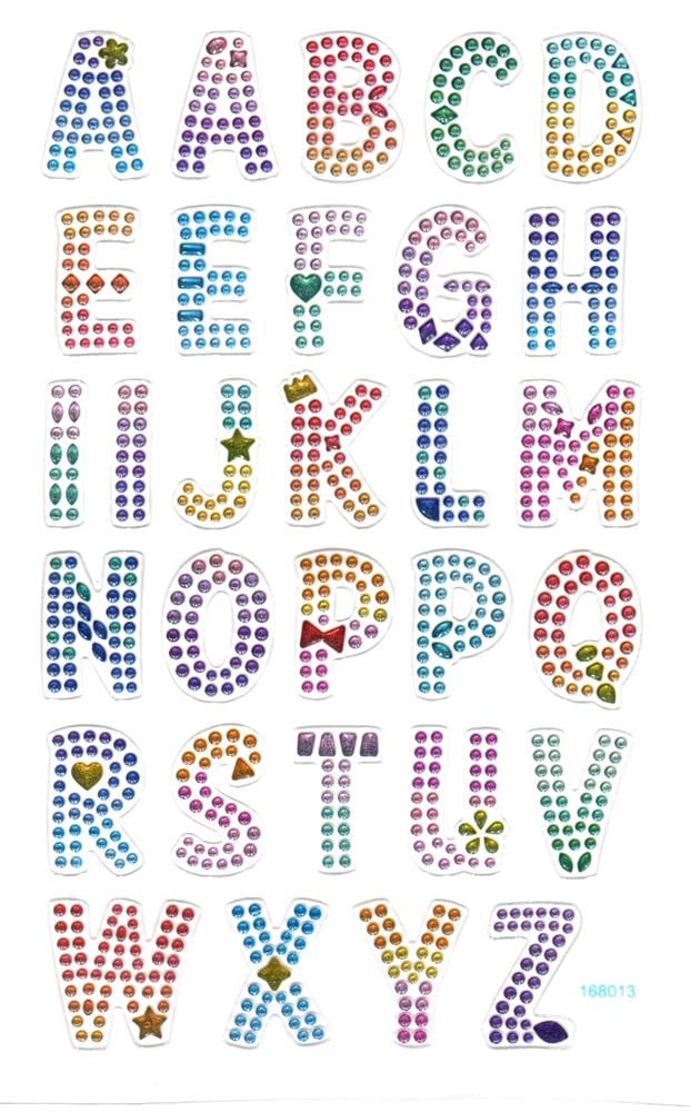 Upper Case Crystal Alphabet Stickers by Habico - Craftmania Stock Photo 1