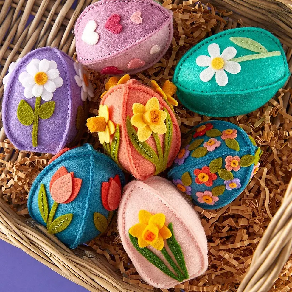 3D Eggs & Flowers Felt Decor Etched Dies By Sandi MacIver - Spellbinders - Craftmania Stock Photo 2