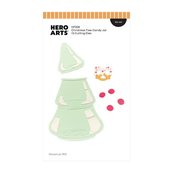 Christmas Tree Candy Jar Die Set By Hero Arts - Craftmania Stock Photo 1