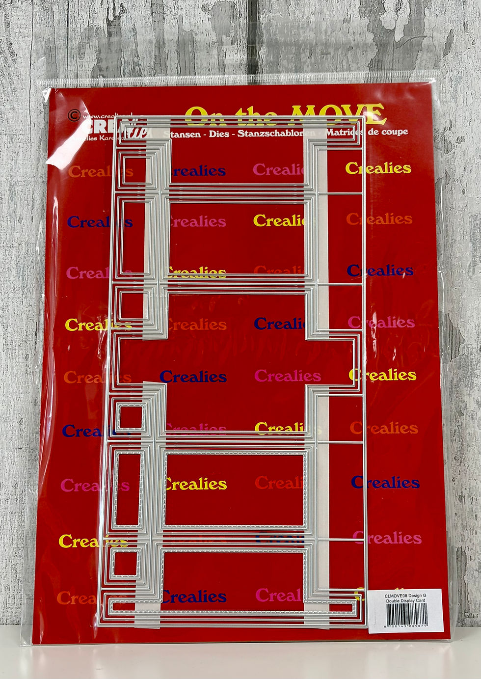 Double Display Card Dies - On the Move By Crealies - Craftmania Stock Photo 1