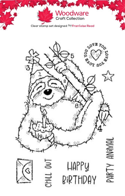 Woodware Party Animal A6 Clear Stamp Set by Françoise Read
