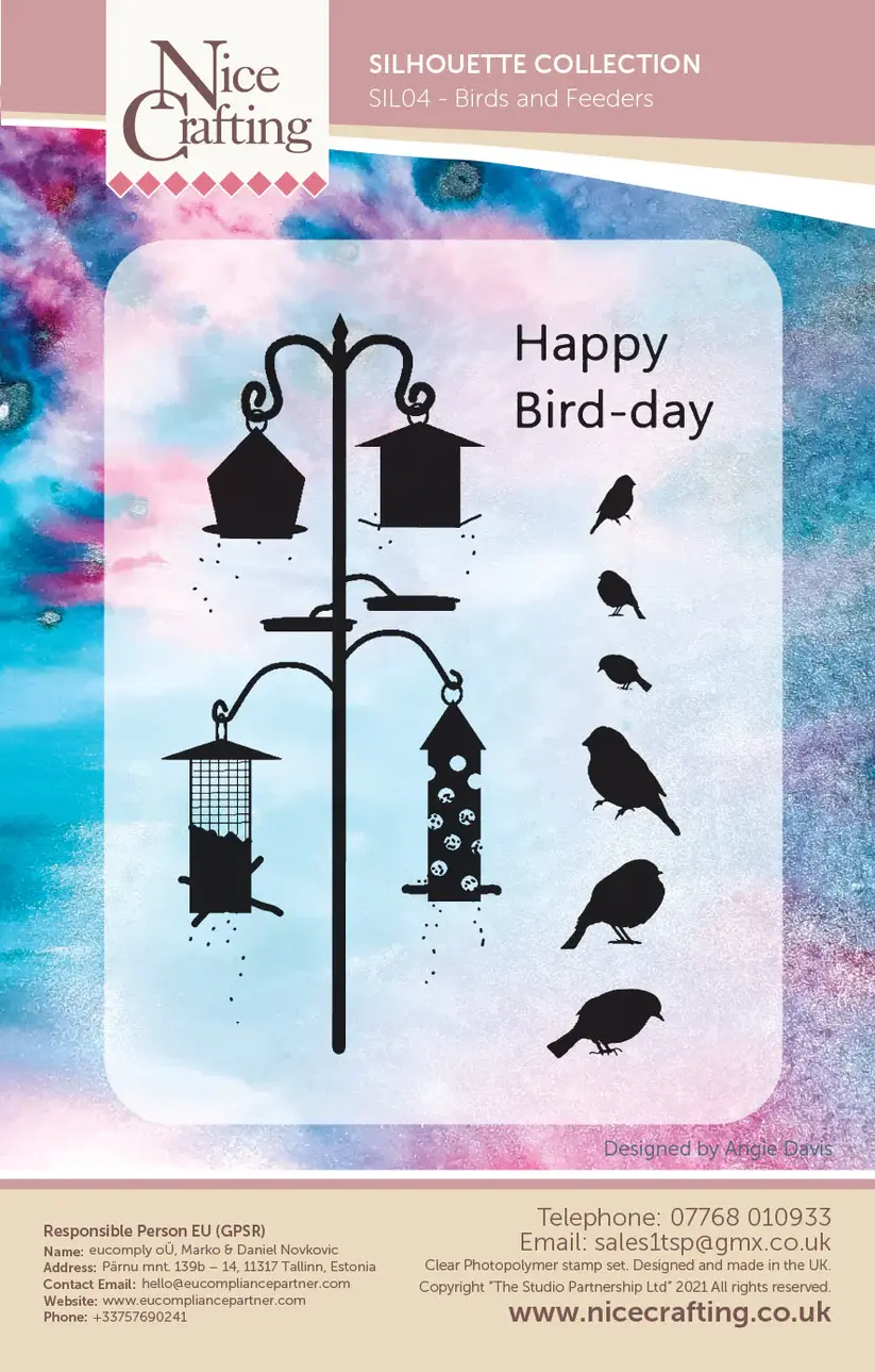 Birds and Feeders - A6 Clear Stamp Set By Angie Davis for Nice Crafting - Craftmania Stock Photo 1