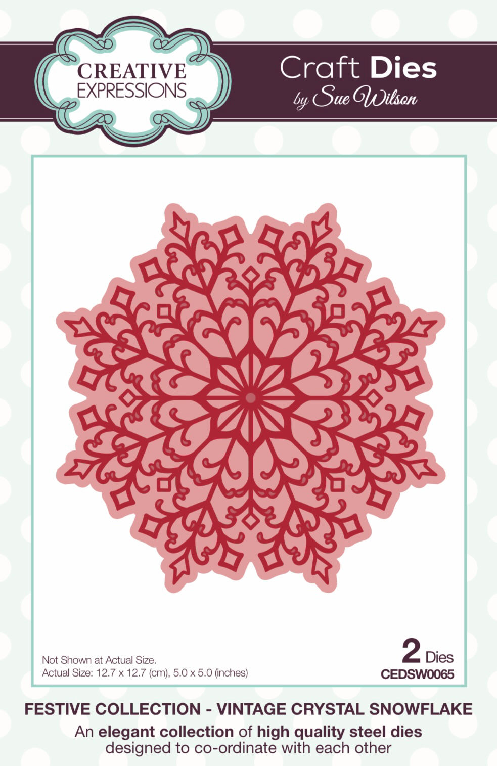 Vintage Crystal Snowflake Craft Dies by Sue Wilson