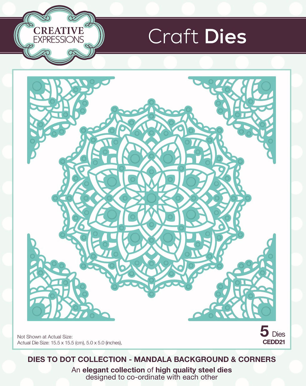 Thumbnail: Mandala Background & Corners Die Set - Dies To Dot Collection By Creative Expres
