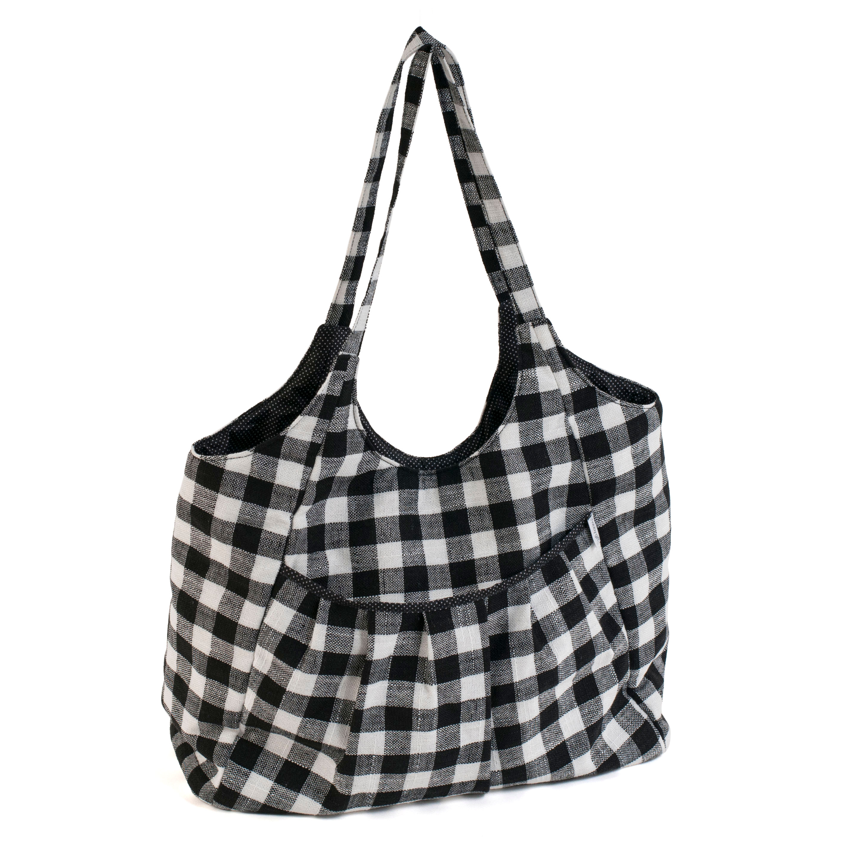 Craft Bag/Shoulder Tote : Monochrome Gingham - Craftmania Stock Photo 1