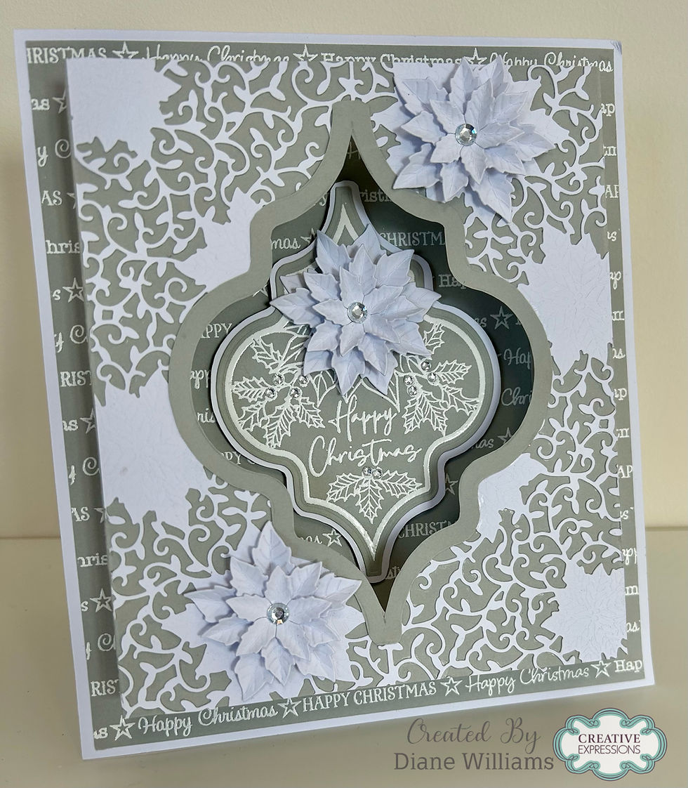 Thumbnail: Elegant Poinsettia Oval Die Set -  Background Collection By Jamie Rodgers Crafts