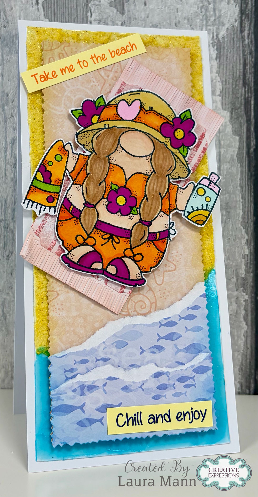 Thumbnail: Woodware Summer Norma A6 Clear Stamp Set By Françoise Read