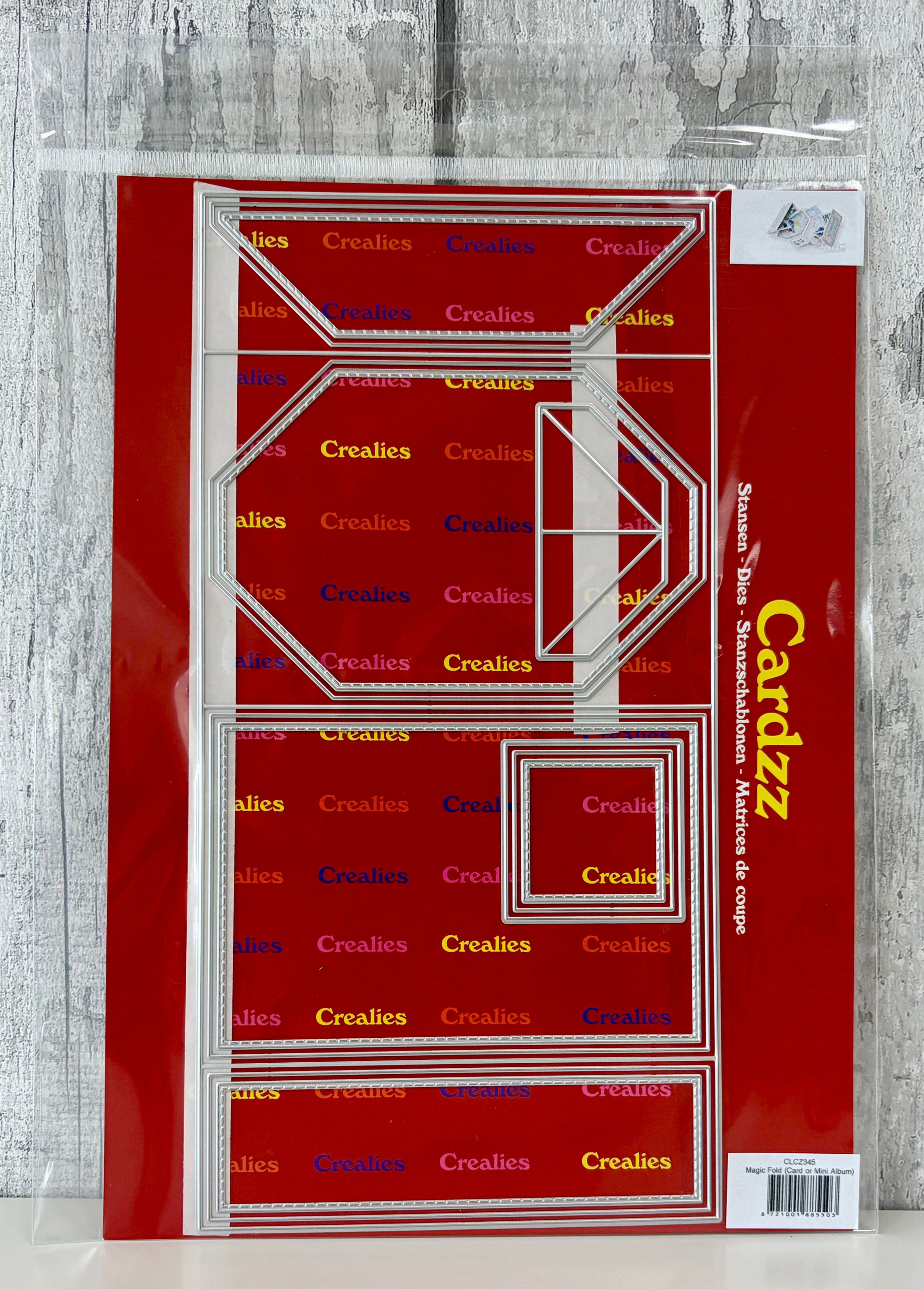 Magic Fold Card or Mini Album Dies - Cardzz By Crealies - Craftmania Stock Photo 1