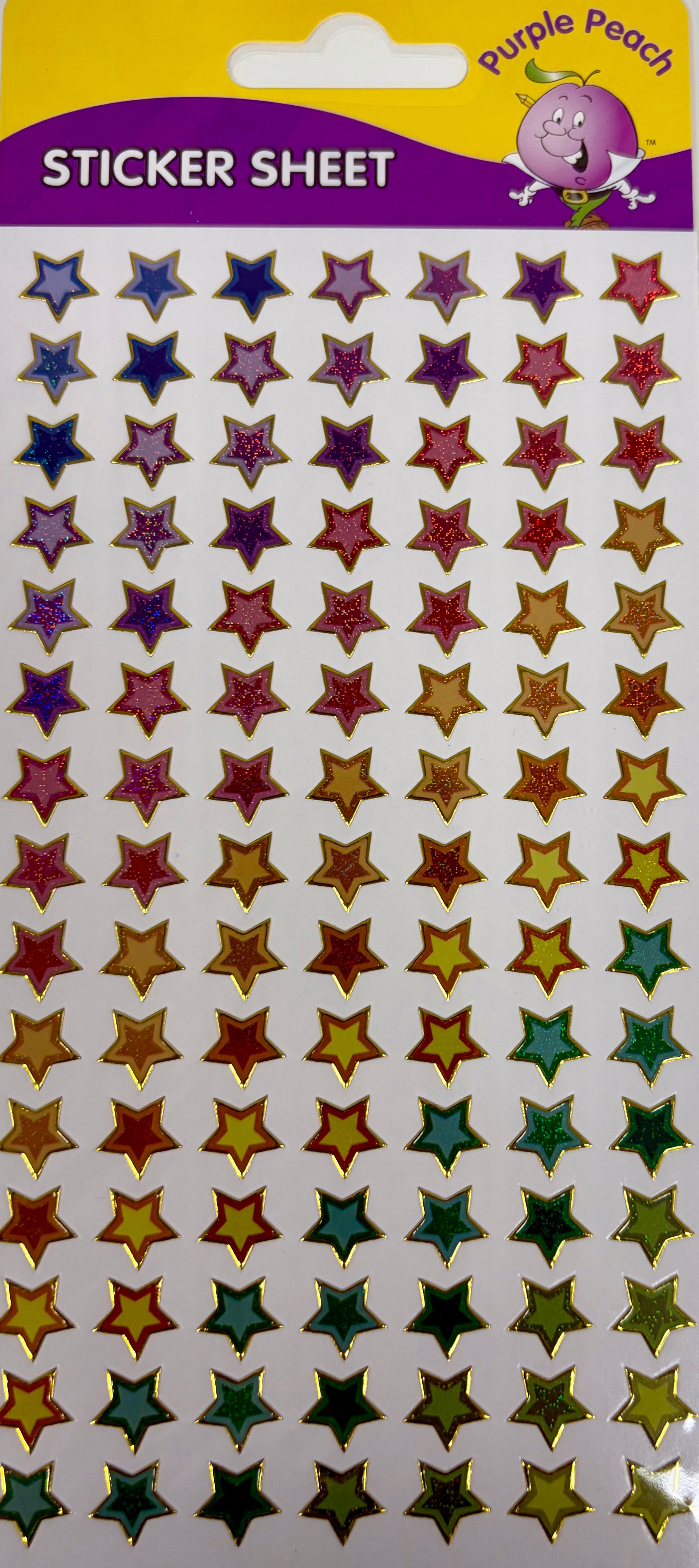 Little Stars Foiled Sticker Sheet By Purple Peach - Craftmania Stock Photo 1