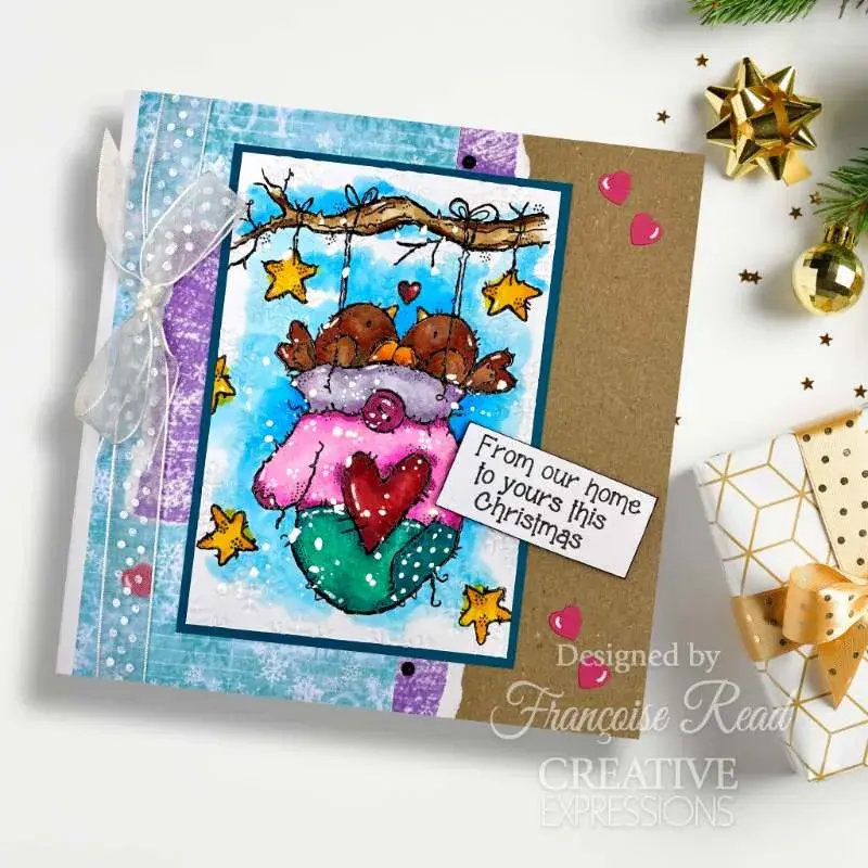 Thumbnail: Woodware Cozy Robins A6 Clear Stamp Set by Françoise Read - Craftmania Stock Photo 3