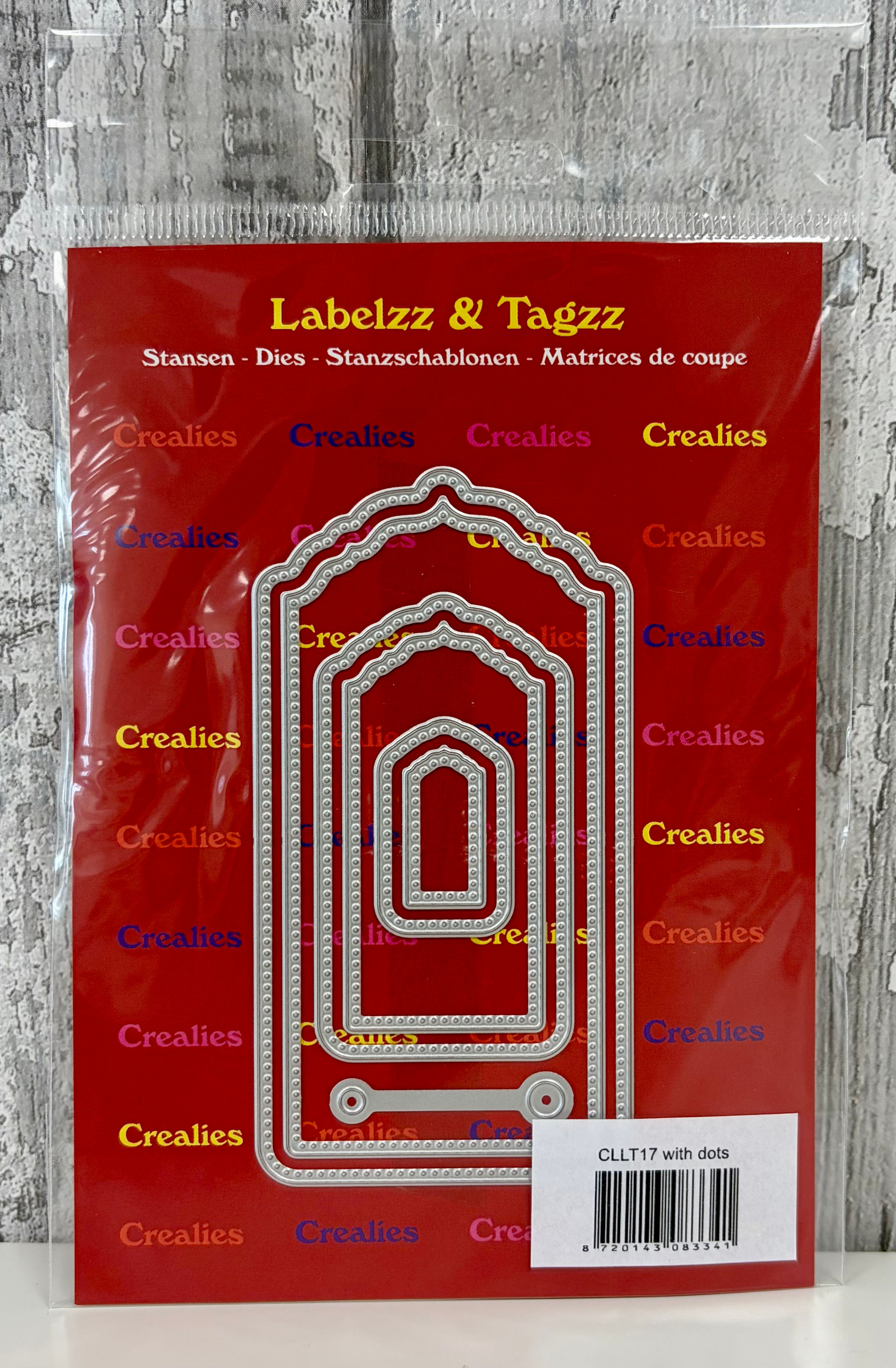 Labelzz & Tagzz with Dots Dies - By Crealies - Craftmania Stock Photo 1