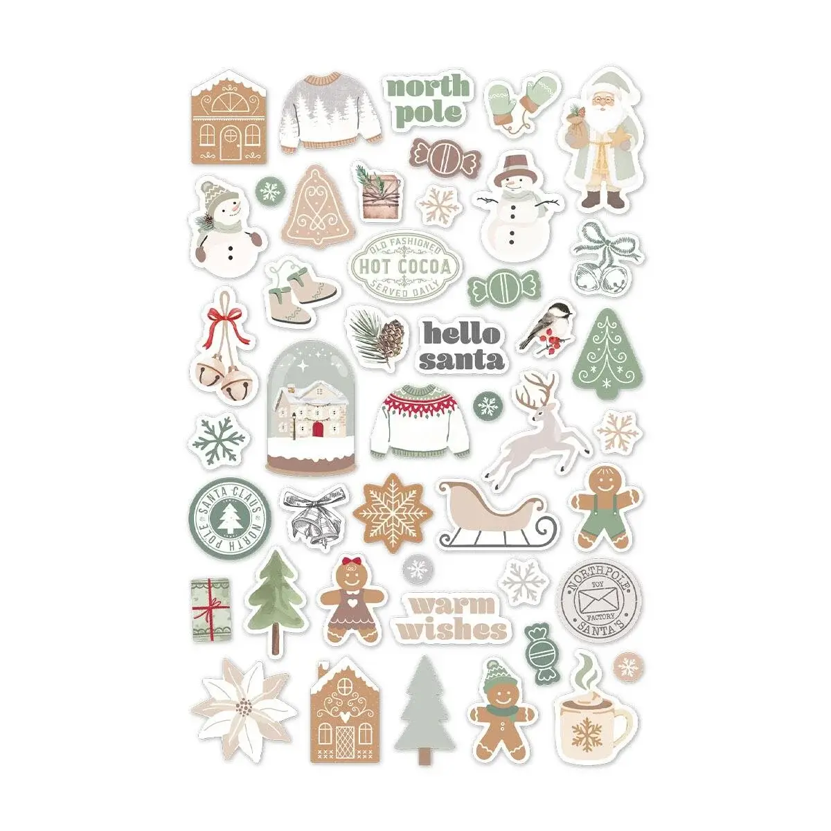 Rosie's Studio Sleigh Bells Ring Puffy Stickers - Spellbinders